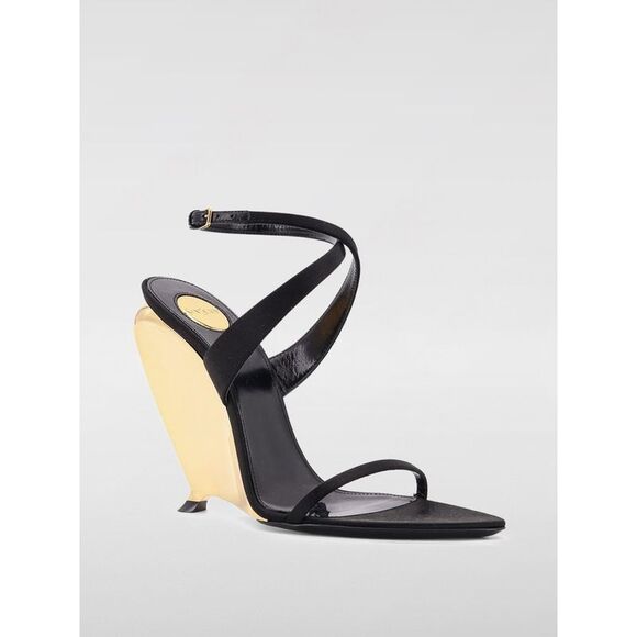 Saint Laurent Heeled Sandal Woman Black - Picture 2 of 3